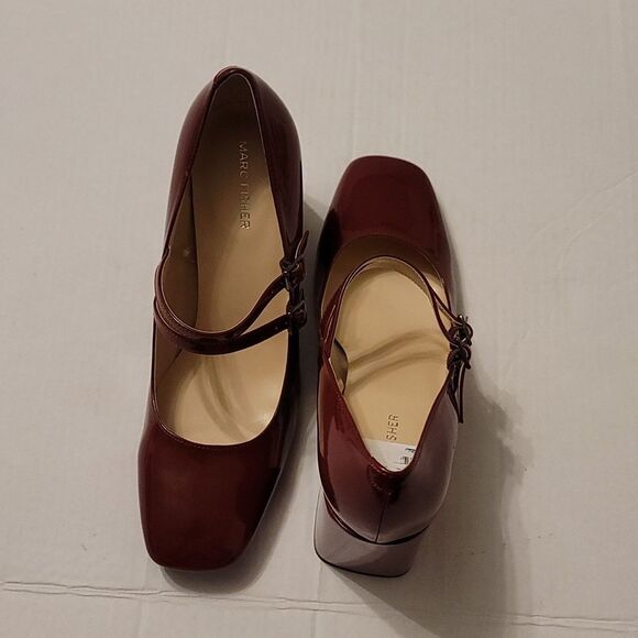 BRAND NEW MARC FISHER DOUBLE-STRAP BLOCK-HEEL PUMPS - Picture 6 of 16